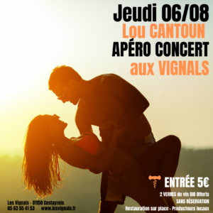 Apéritif Concert restauration aux Vignals avec la brigade de Lou Cantoun Bernard Gisquet