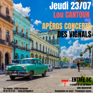 Soirée concert cubain au domaine des Vignals