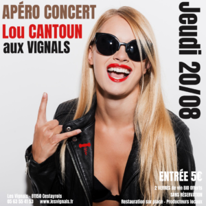 Rockeuse à l'apéro concert des Vignes avec le restaurant Lou Cantoun