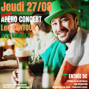 L'Irlande à l'apéro concert des Vignes avec le restaurant Lou Cantoun