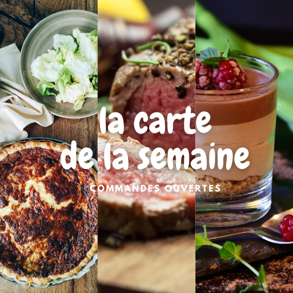 Carte des plats à emporter au restaurant Lou Cantoun à Cestayrols dans le Tarn à côté d'Albi et Gaillac et Cordes