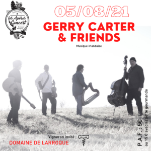 Apéro concert du jeudi chez Bernard Gisquet à Cestayrols dans le Tarn avec Gerry Carter & Friends groupe de musique irlandaise 